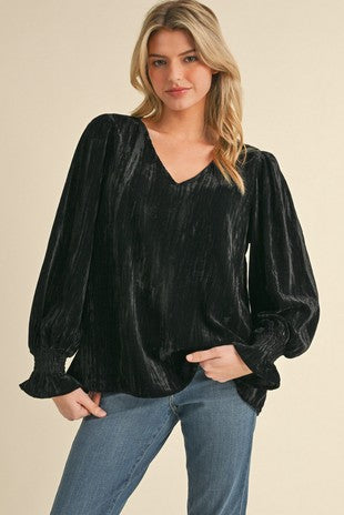 Curvy Velvet Top