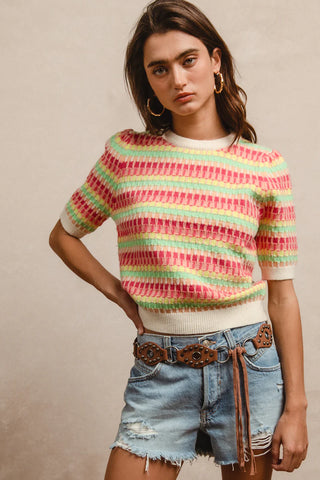 Short Sleeve Knit Top