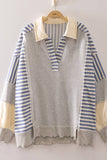 Gray Vintage Stripe Sweatshirt