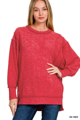 Oversized Sweater- Dark Red