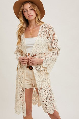 Crochet Bell Sleeve Cardigan