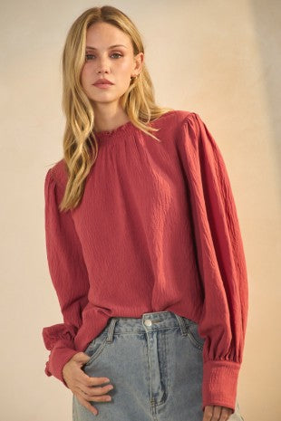 Curvy Dusty Rose Blouse