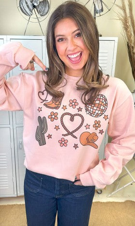 Howdy Heart Graphic Crewneck