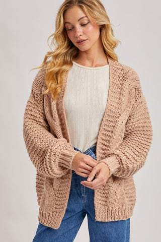 Chunky Cable Knit Cardigan