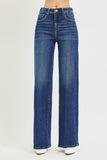High Rise Wide Leg Jean with Crease Line