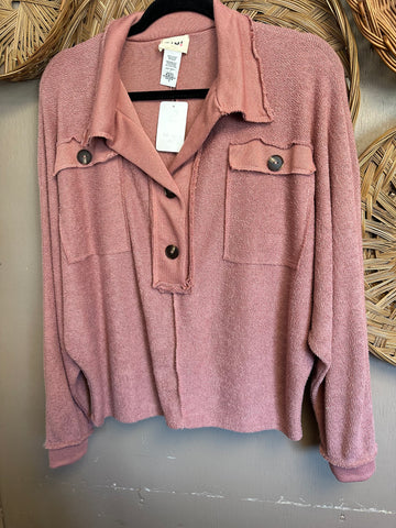 Rusty Pink Button Shirt