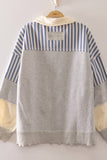 Gray Vintage Stripe Sweatshirt