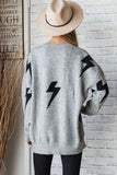 CURVY Lightning Bolt Crewneck Sweater